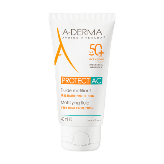 A-derma protect ac матиращ флуид spf50+ за мазна кожа, склонна към акне 40ml