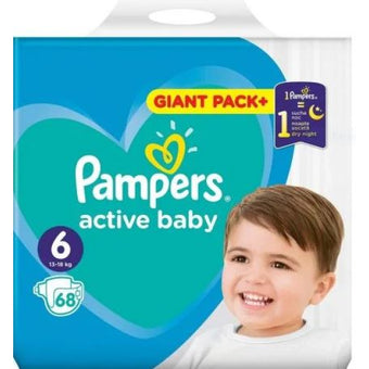 compare product Pampers active baby пелени gpp размер 6 / 13-18кг./х68