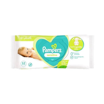 compare product Pampers sensitive бебешки мокри кърпички х52