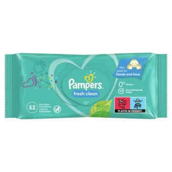 compare product Pampers fresh бебешки мокри кърпички х52