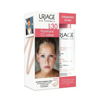 compare product Uriage roseliane cc тониран крем spf30 среден нюанс 40 ml + мицеларна вода 100 ml