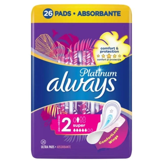 ALWAYS Дамски превръзки always platinum super quattro x26