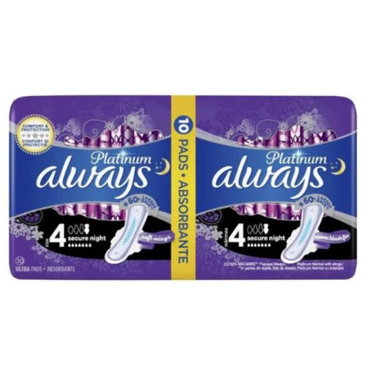 ALWAYS Дамски превръзки always platinum secure night x10