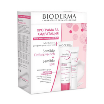compare product Bioderma promo sensibio defensive rich 40мл.+гел за очи 15мл.