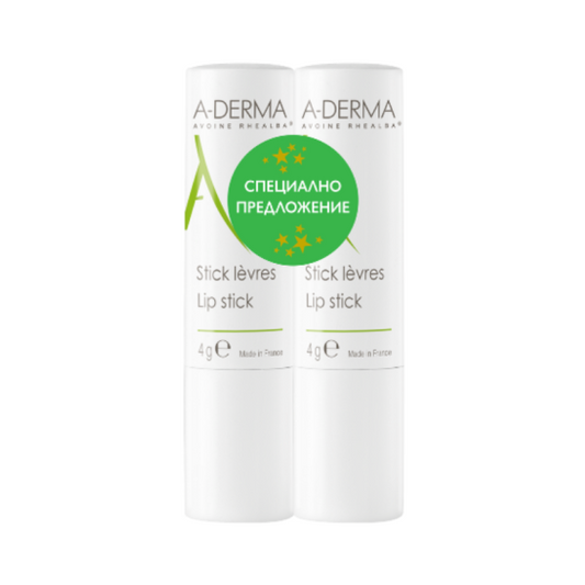 A-DERMA Комплект A-Derma Стик за устни 2х4г