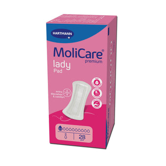 compare product MoliCare подложки за жени 0,5 капки х 28, 168056 Hartmann