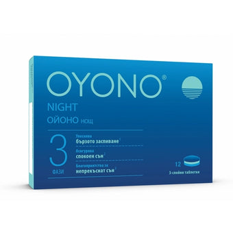 compare product Ойоно нощ/Oyono night таблетки за спокоен сън х 12 броя Годен до: 31.5.2026 г.