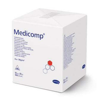 compare product Медикомп компрес нетъкан текстил нестерилен 10см/10см х100 421825