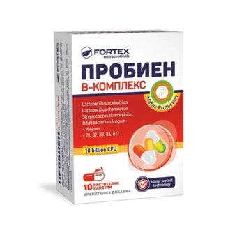 compare product Пробиен B-комплекс Синбиотик капсули х10 Fortex