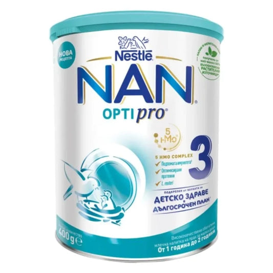 NAN Nestle NAN Optipro 3 HM-O Висококачественa обогатенa млечна напитка на прах 12+ месеца 400г