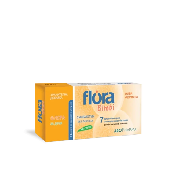 ABOPHARMA Flora Bimbi 7 Синбиотик флакони за деца за поддържане на чревния баланс  х6 Abopharma - Снимка 1 от 2