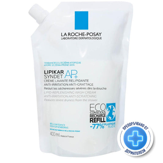 La roche-posay lipikar syndet AP+ измиващ крем 400мл. 735766 /рефил/