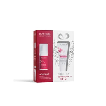 compare product Акне аут активен крем 30мл + измивен гел 50мл промо пакет biotrade