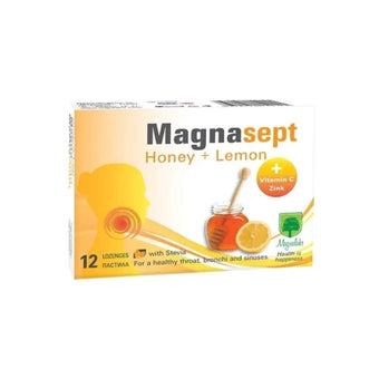 compare product Магнасепт мед и лимон пастили при болки в гърлото х12 Magnalabs