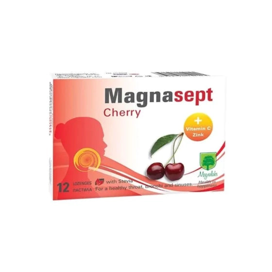 MAGNASEPT Магнасепт череша пастили при болки в гърлото х12 Magnalabs