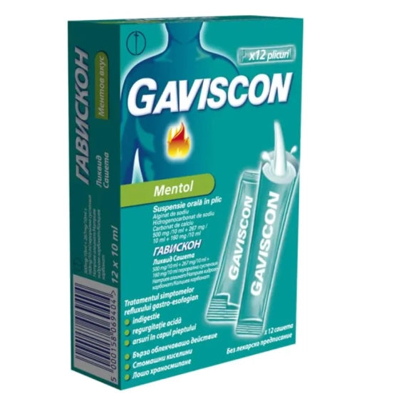 GAVISCON Гавискон Ликвид саше при стомашни киселини  х12