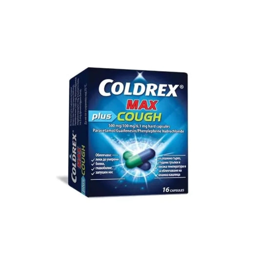 COLDREX Колдрекс Mакс Плюс кашлица капсули при грип и настинка х16