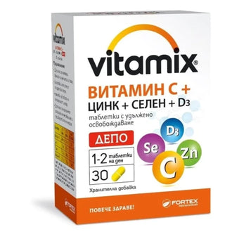 compare product Витамикс витамин C,цинк,селен,D3 депо таблетки за имунна защита х30