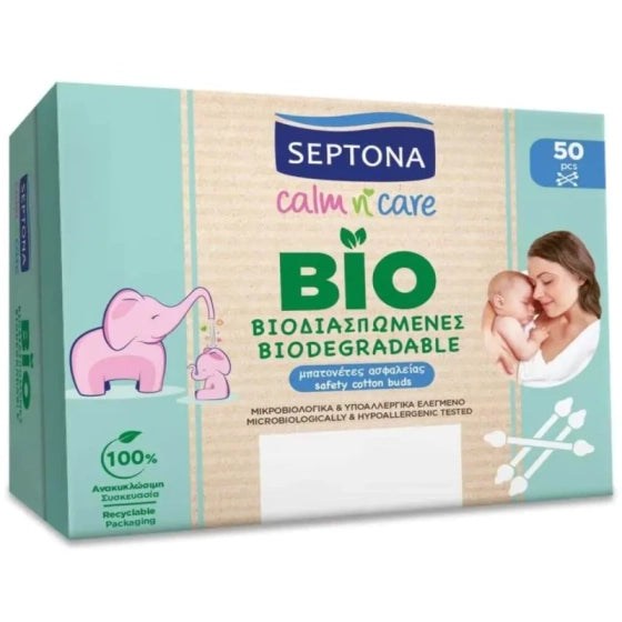 SEPTONA Клечки за уши биоразградими септона бебе х 50