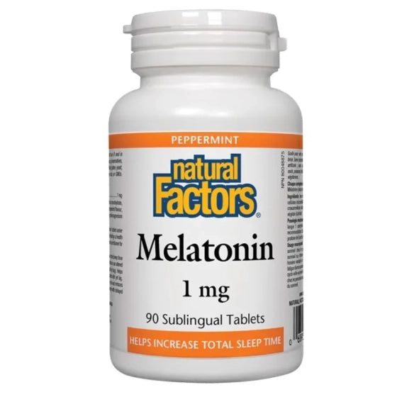 NATURAL FACTORS Мелатонин таблетки при безсъние 1мг х90 Natural Factors