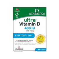 VITABIOTICS Витабиотикс ултра витамин D3 400 IU таблетки х 96 - Снимка 1 от 2