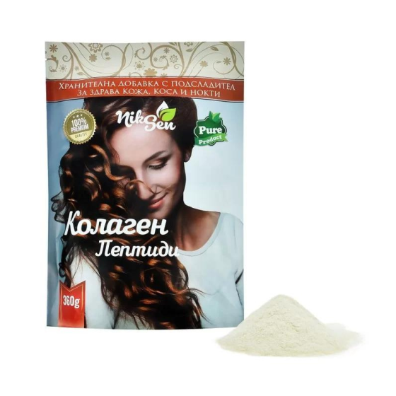 NIXEN BG Колаген пептиди прах за коса, кожа и нокти 360г Никсен
