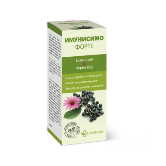 IMUNISIMO Имунисимо Форте сироп с черен бъз и ехинацея за силен имунитет и дихателни пътища 120 мл