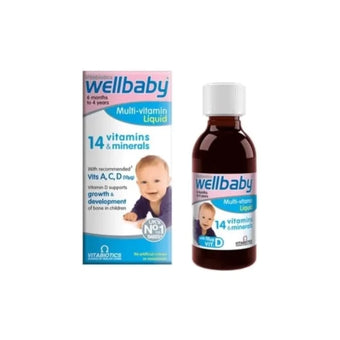 compare product Wellbaby мултивитаминен сироп за деца и бебета 150мл Vitabiotics
