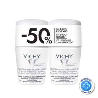 compare product Vichy дезодорант рол-он ефект 48ч.50мл.без парфюм x2 324728 Промо
