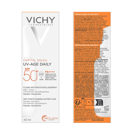 Vichy capital soleil uv-age SPF50+ флуид против фотостареене 40 мл 762298 - Снимка 3 от 10