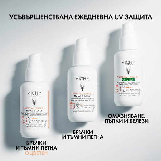Vichy capital soleil uv-age SPF50+ флуид против фотостареене 40 мл 762298 - Снимка 8 от 10
