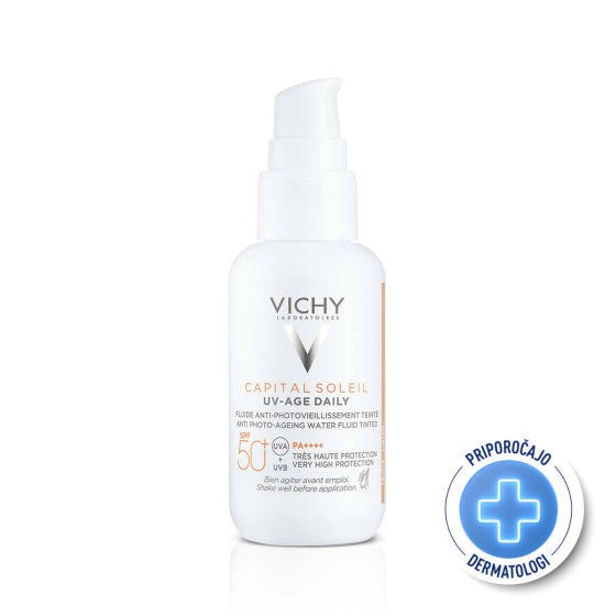 Vichy capital soleil uv-age SPF50+ тониран флуид против стареене 40 мл 795265 - Снимка 1 от 8