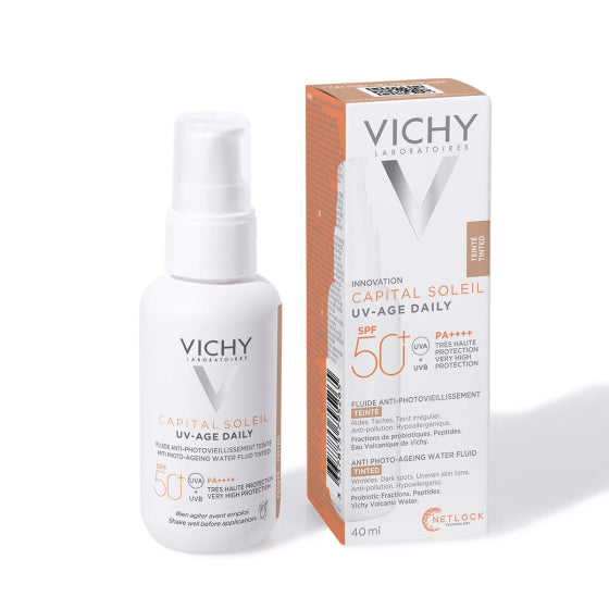 Vichy capital soleil uv-age SPF50+ тониран флуид против стареене 40 мл 795265 - Снимка 2 от 8