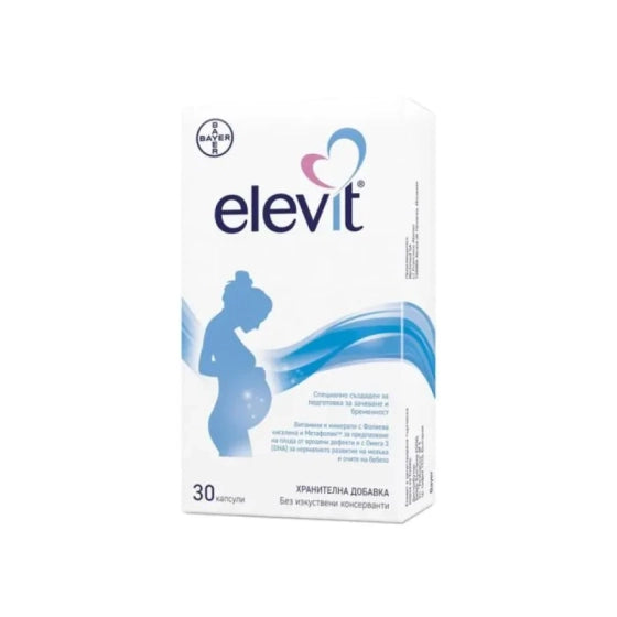 ELEVIT Елевит капсули витамини и минерали при зачеване и бременност х30