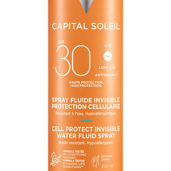 Vichy Soleil SPF 30 cell protect флуиден спрей за лице и тяло 200 мл 810890 - Снимка 3 от 3
