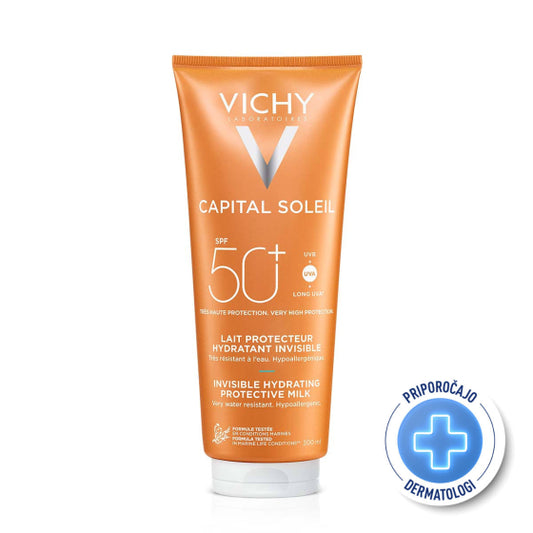 Vichy Soleil SPF 50+ мляко за лице и тяло 300 мл 322694 голям формат - Снимка 1 от 4