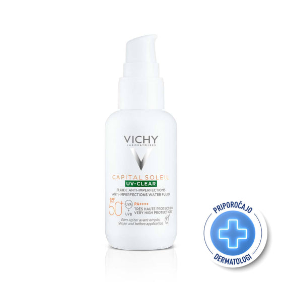 Vichy Soleil SPF 50+ uv-clear флуид за лице против несъвършенства 40 мл 837149 - Снимка 1 от 8