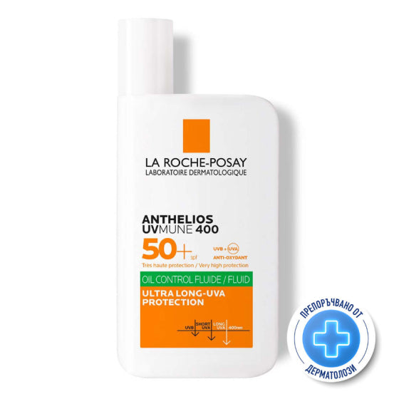 La Roche-Posay Anthelios SPF 50+ uvmune 400 oil control флуид за лице 50 мл 847292 - Снимка 1 от 8