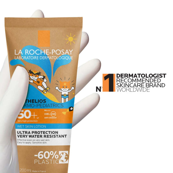 La Roche-Posay Anthelios SPF 50+ wet skin лосион за деца 200 мл 845489 еко опаковка - Снимка 4 от 4