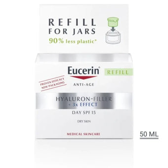 compare product Eucerin Hyaluron-Filler дневен крем SPF 15 пълнител 50 мл