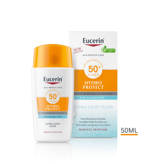 Eucerin Hydro Protect слънцезащитен флуид SPF 50+ 50 мл - Снимка 8 от 8