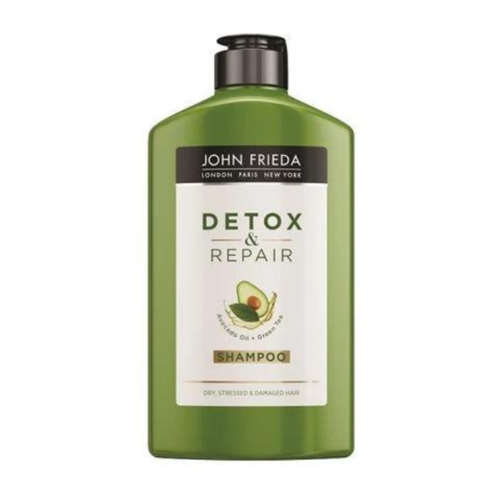 John Frieda Detox & Repair детоксикиращ шампоан за суха коса 250 мл - Снимка 2 от 2