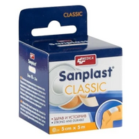 Sanplast Classic пластир със силно залепващо действие 5см./5м. - Снимка 1 от 3