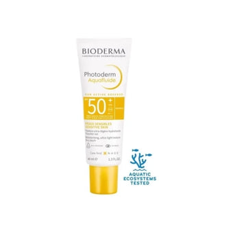 compare product Bioderma Photoderm Aquafluid хидратиращ слънцезащитен флуид за чувствителна кожа SPF50+ 40 мл