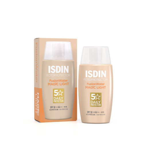 Isdin Fotoprotector Fusion Water Magic light Color Слънцезащитен флуид за лице SPF50 светъл тон 50мл