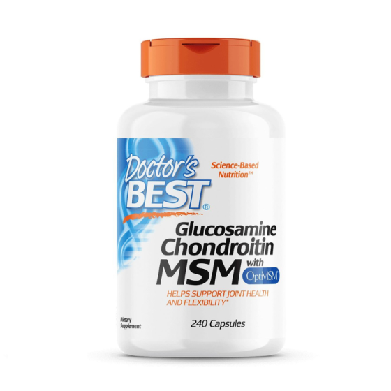 DOCTOR'S BEST Глюкозамин + Хондроитин + MSM капсули х 240 Doctor's Best