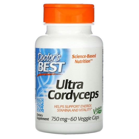 DOCTOR'S BEST Ултра Кордицепс за жизненост,енергия и издръжливост 750мг х60 Doctor's Best