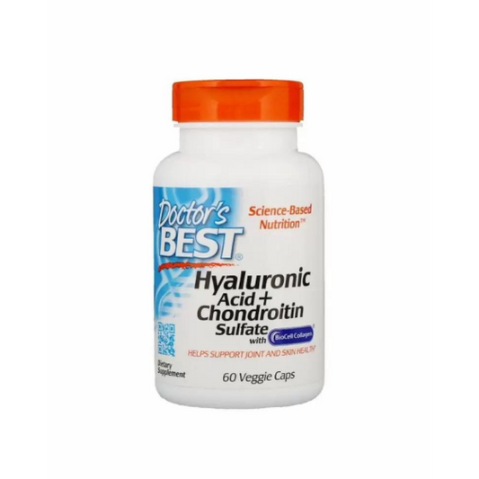 DOCTOR'S BEST Хиалуронова киселина + Хондроитин за здрави стави капсули х60 Doctor's Best