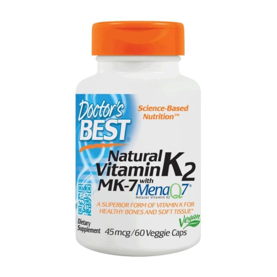 DOCTOR'S BEST Витамин К2 45 мкг капсули х 60 Doctor's Best