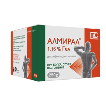 compare product Алмирал гел при болка и възпаление 1,16% 250гр